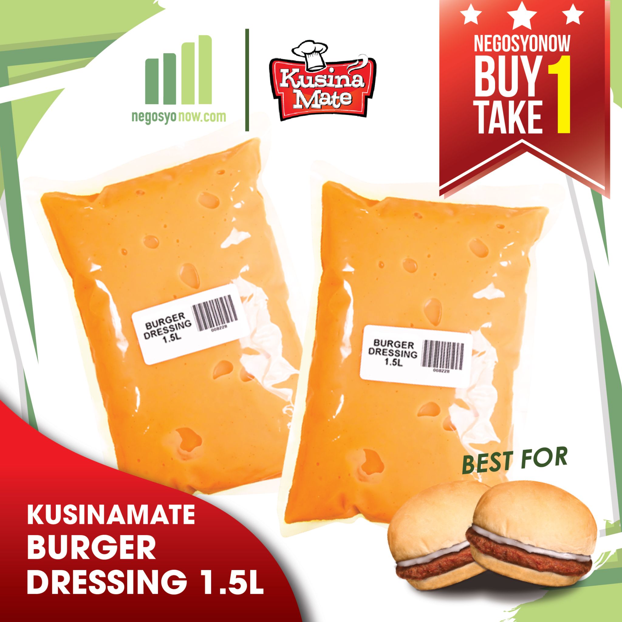Kusinamate Burger Dressing 1 GAL Buy1Take1 Promo